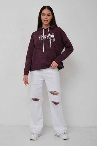 Толстовка женская Винтаж баклажан