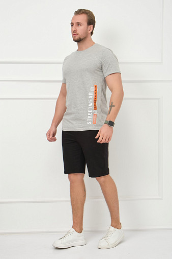 Футболка мужская Норд серый меланж