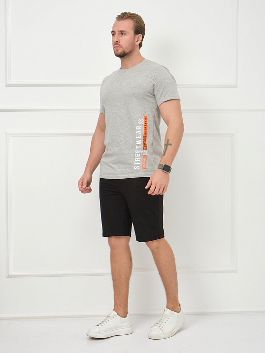 Футболка мужская Норд серый меланж