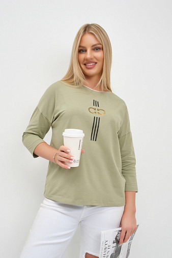 Лонгслив женский Мадлен фисташка