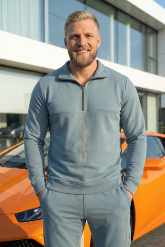 Толстовка мужская Старк 3-х нитка петля пепельный