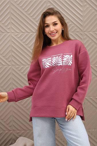 Свитшот женский Флёр брусника