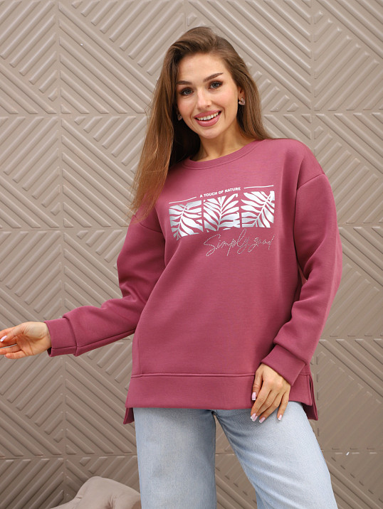 Свитшот женский Флёр брусника