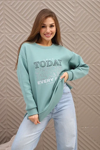 Свитшот женский Лео фисташка