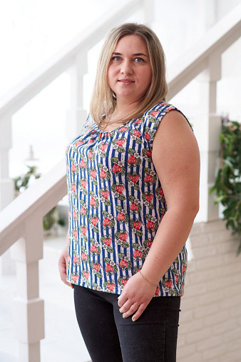 Майка Летнее признание полоса голубая