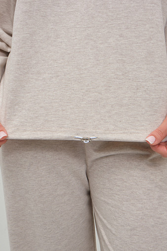 Костюм женский Верона однотонный беж/меланж