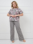 Костюм Моника серый/цветы