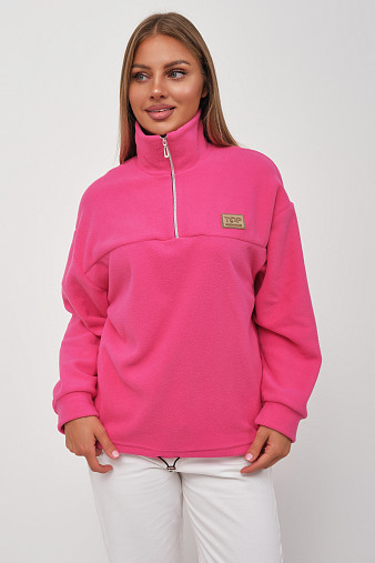 Толстовка жен. Тренд флис малина