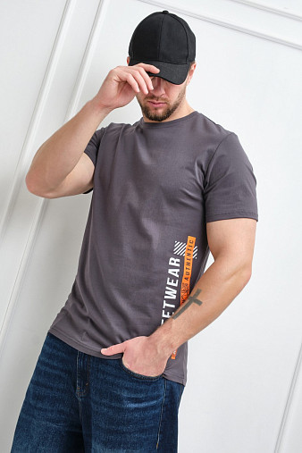 Футболка мужская Норд т.серый