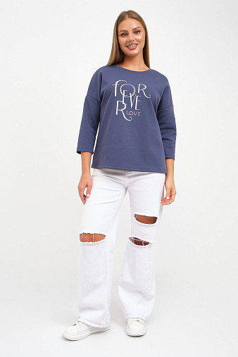 Свитшот женский Одри индиго