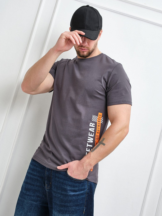 Футболка мужская Норд т.серый