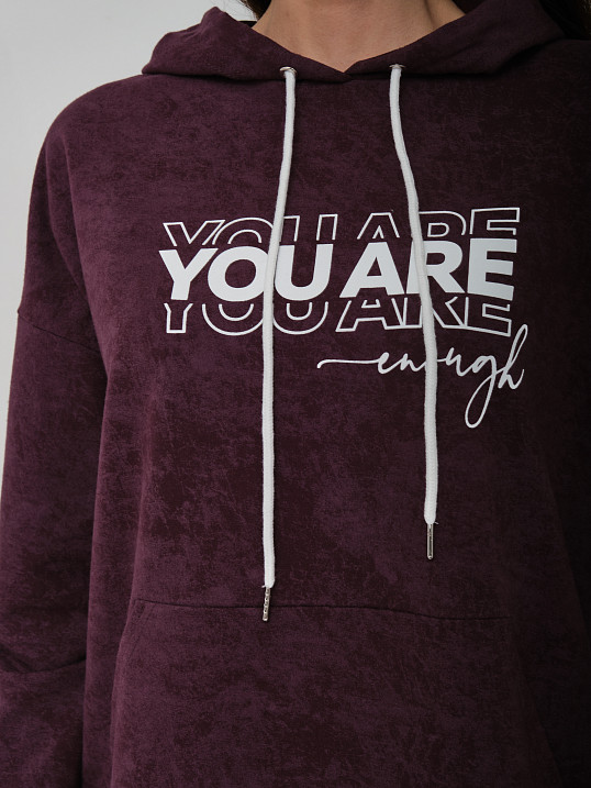 Толстовка женская Винтаж баклажан