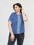 Футболка женская Моника индиго/меланж