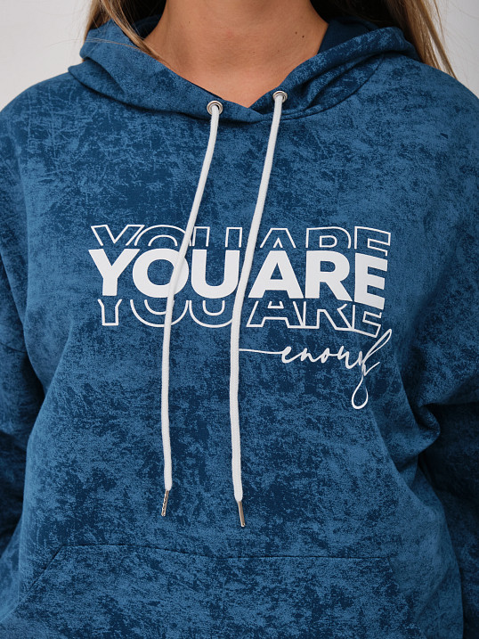 Толстовка женская Винтаж петроль