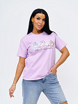 Футболка женская Смайл лаванда