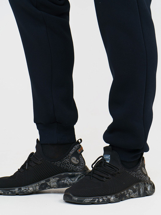 Брюки мужские футер 3-х нитка синий