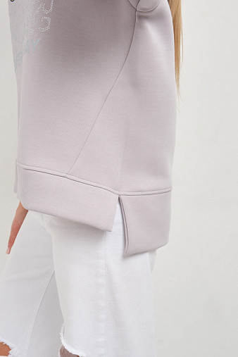 Свитшот женский Лео серый