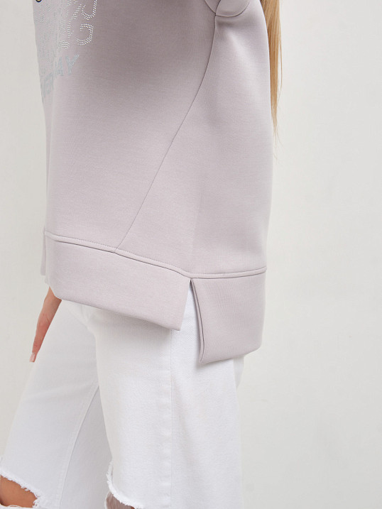 Свитшот женский Лео серый