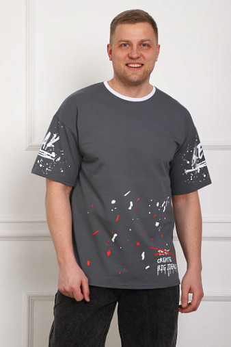 Футболка мужская Дорс футер серый