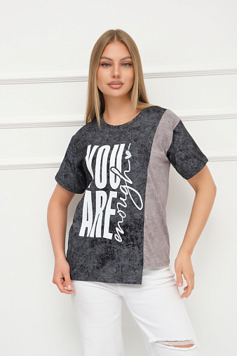 Футболка женская Рефлекс антрацит/серый