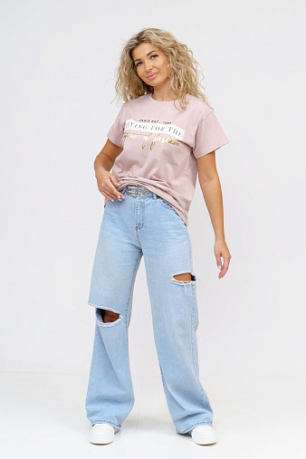 Футболка женская Имидж пыльная роза