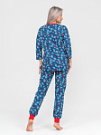 Пижама Уют синий/снегири