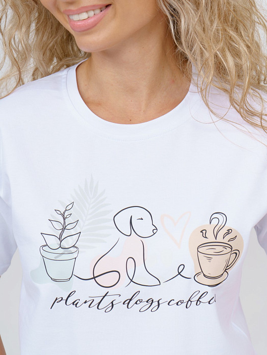 Футболка женская Смайл белый