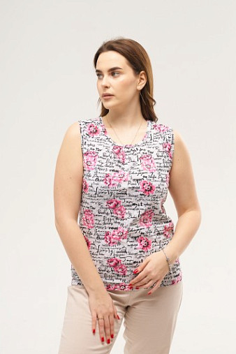 Майка Летнее признание розовый/буквы