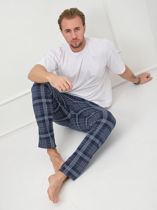 Брюки мужские Легион индиго/клетка