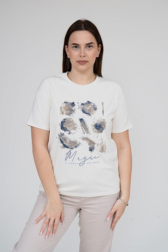 Футболка женская Элен экрю