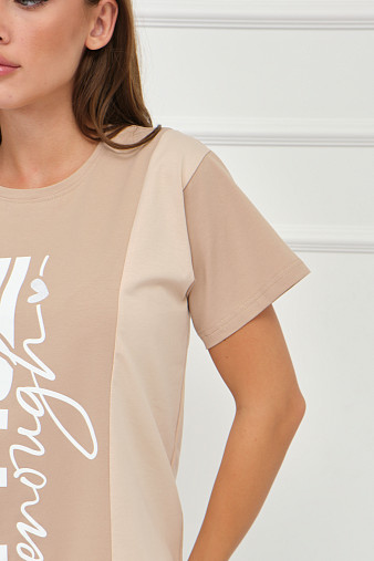 Футболка женская Рефлекс таба/беж