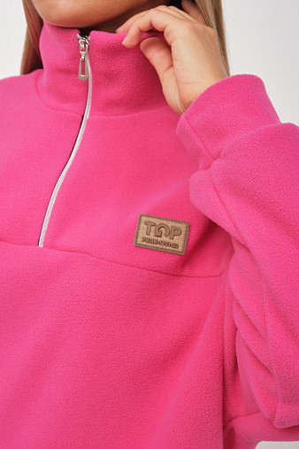 Толстовка жен. Тренд флис малина