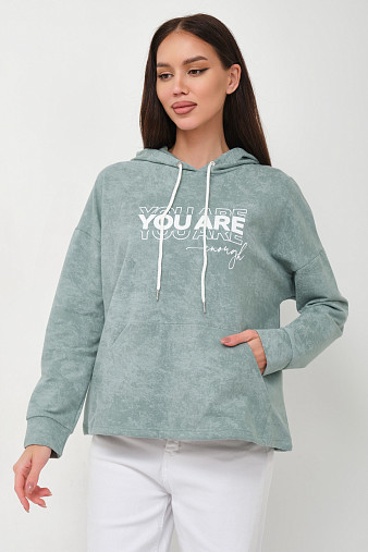Толстовка женская Винтаж аква