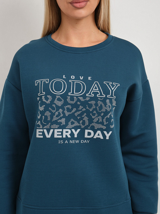 Свитшот женский Лео петроль