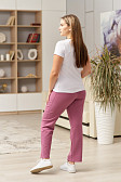 Брюки женские с печатью-2 без манжет лиловый