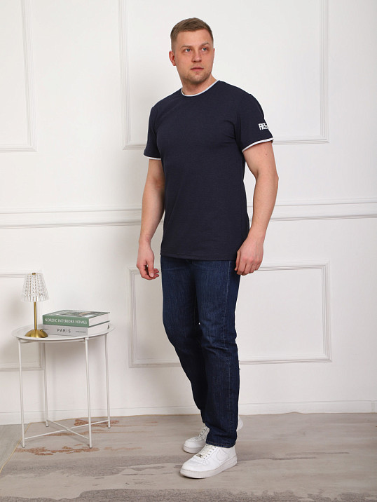 Футболка мужская Смарт синий/меланж