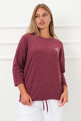 Джемпер Оливия брусника