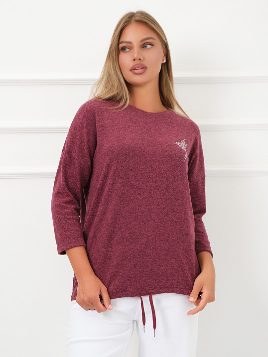 Джемпер Оливия брусника