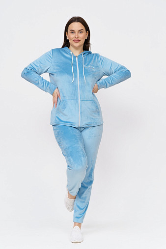 Костюм Авеню велюр аква