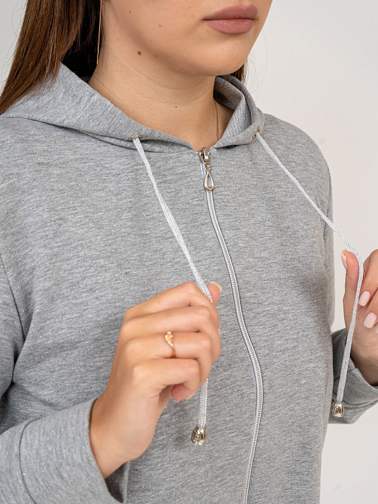 Толстовка женская Мираж футер серый