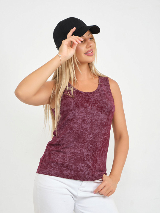 Майка вискозная варенка марсала