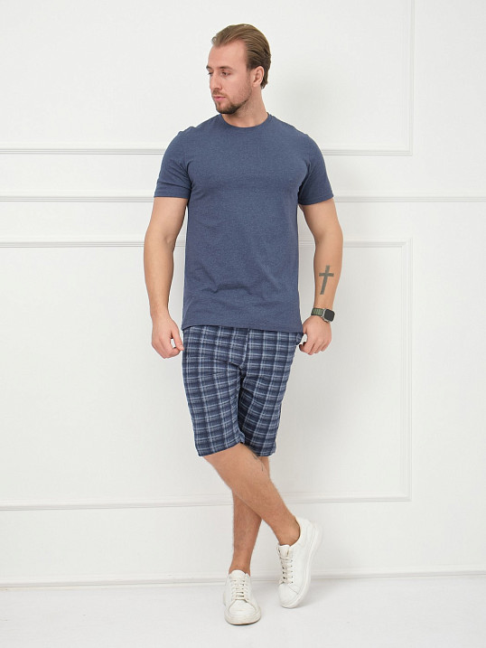 Костюм мужской Джой синий/клетка