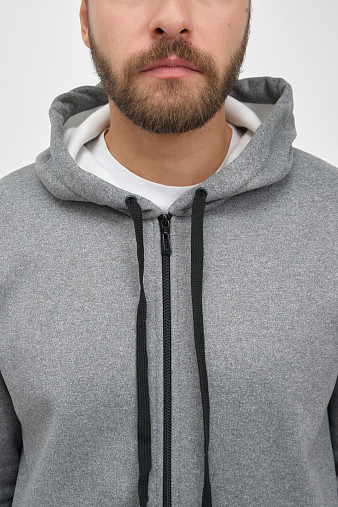 Толстовка муж. Дэнди 3-х нитка начес серый