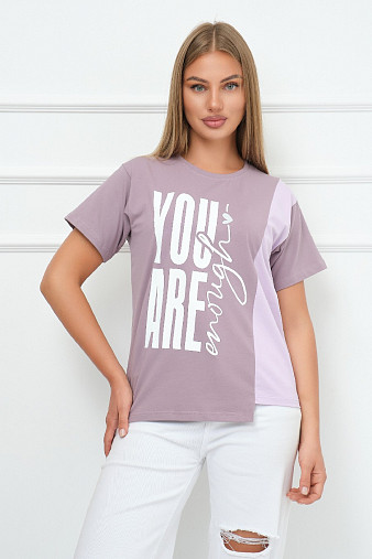 Футболка женская Рефлекс корица/лаванда