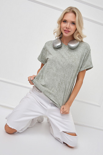 Футболка женская Арабеска фисташка