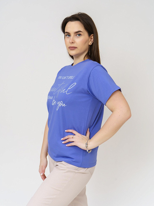 Футболка женская Эстель василёк