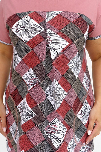 Костюм Вдохновение брусника/ромбы