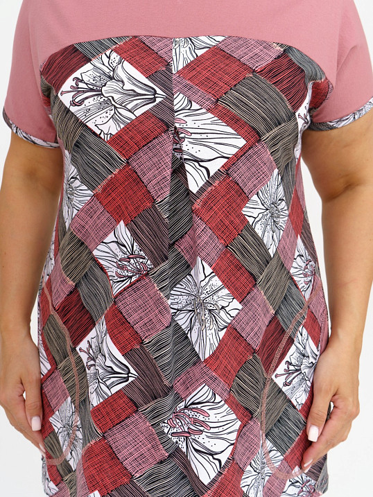 Костюм Вдохновение брусника/ромбы