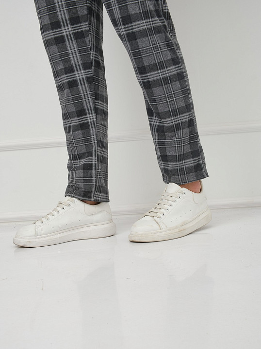 Брюки мужские Легион серый/клетка