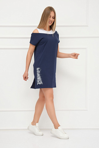 Платье женское Мирэль со стразами т.синий